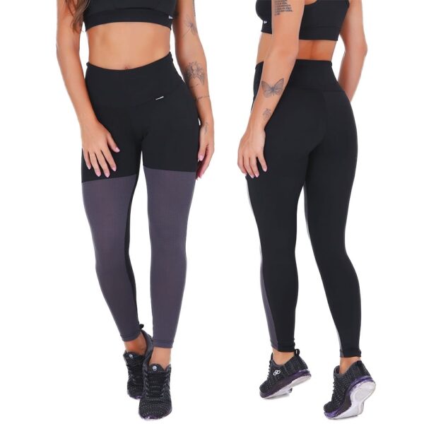 Legging Fitness Tijolinho Cinza Academia - Image 2