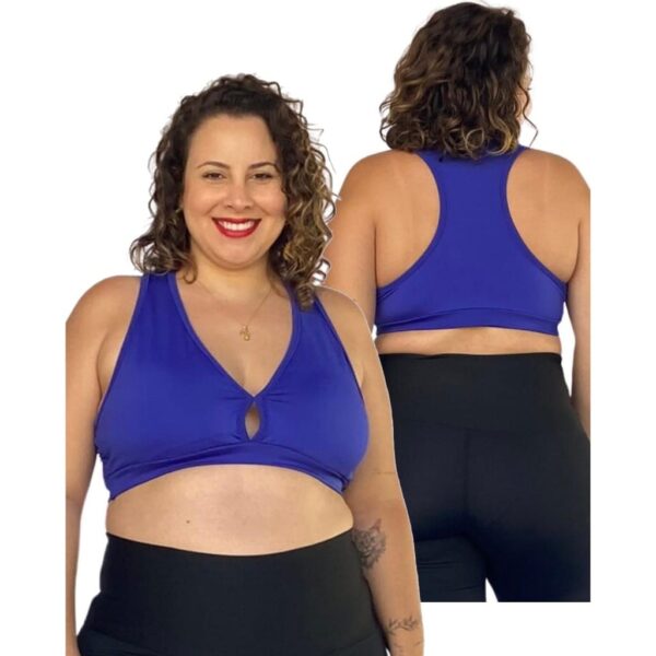 Top Nadador Fitness Plus Size Feminino Academia com Bojo Não Quebra Alta Sustentação Curve - Image 5